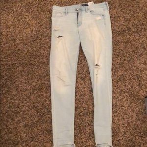 twice worn light jeans